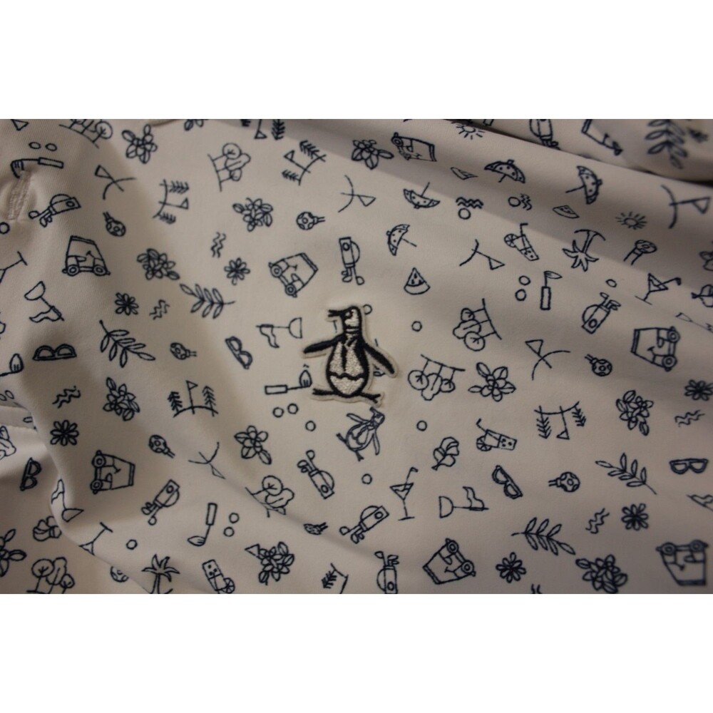 Original Penguin Men’s Golf Theme Cocktails Polo All Over Print Mens Size Medium - Picture 11 of 11
